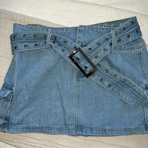 princess polly denim mini skirt
